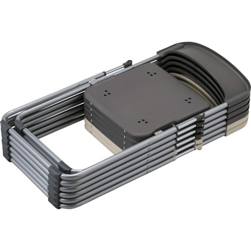 SANKEI 折りたたみパイプイス 超軽量1.9KG チャコールグレー CF67-MS-CG 1 脚