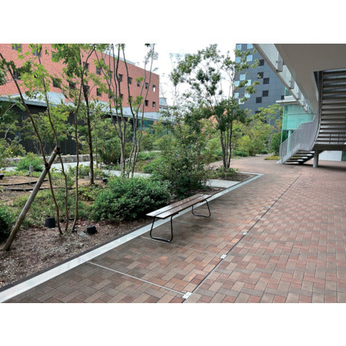 コンドル 屋内外用 樹脂ベンチ 背なしECO ブラウン 1800幅 YB-97L-PC-BR 1 台