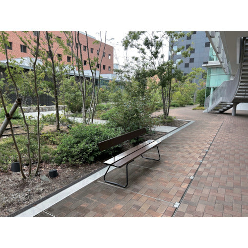 Condor Indoor/Outdoor Resin Bench with Backrest, ECO, Brown, 1800mm Width, YB-95Z-PC-BR, 1 Unit