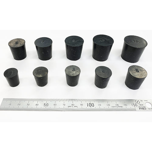 KOKUGO 천연 고무 마개 블랙 No. 3 19×15×22 101-50403 1개