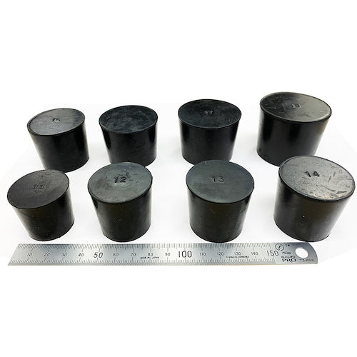 KOKUGO 천연 고무 마개 블랙 No. 18 51.5×45.5×43.5 101-50418 1개