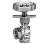 Fujikin Brass Needle Valve 3/8B with Propeller Nut Angle Type DH-32LC-R 1 pc