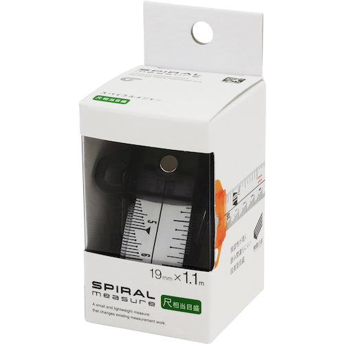 SK Spiral Tape Measure, Scale Equivalent, Gray, SMT-1910SGY, 1 pc