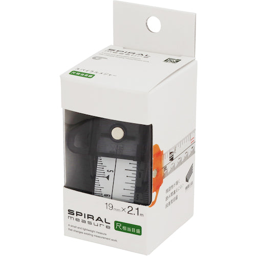 SK Spiral Tape Measure, Scale Equivalent, Gray, SMT-1920SGY, 1 pc