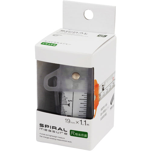 SK スパイラルメジャー 尺相当目盛 ホワイト SMT-1910SWH 1 個
