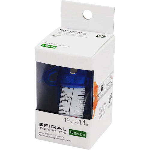 SK スパイラルメジャー 尺相当目盛 ブルー SMT-1910SBL 1 個
