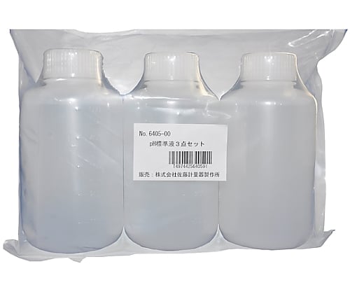 3-piece pH standard solution set, 500mL each, pH4.01, 6.86, 10.01 6405-00 1 piece