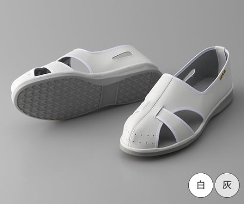 静電サンダル 踵有り (白) 23.5cm G3100-1 1足