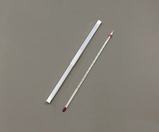 Red liquid rod thermometer -20 to +105℃ Slide pack included 0140-10 1 set