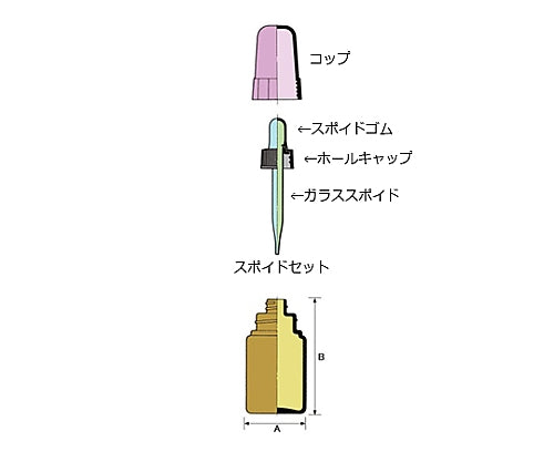 スポイド瓶 S-120 褐色-Si 12本 1箱(12本入)