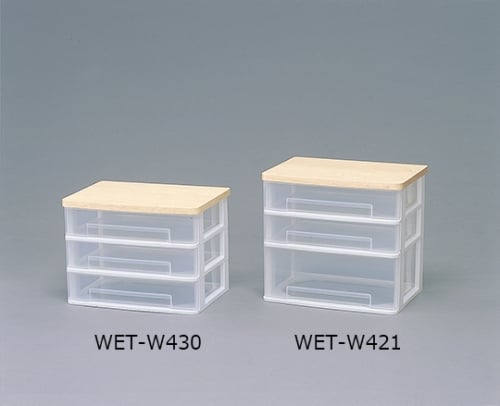 ウッドトップワイドテーブルチェスト ホワイト WET-W421 1個