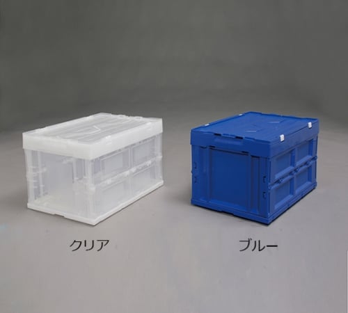 ハード折りたたみコンテナフタ一体型 クリア HDOH-50L 1個