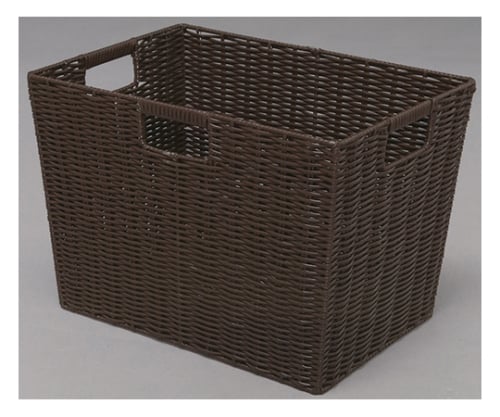 Colored woven basket, brown, KAB-38D, 1 piece