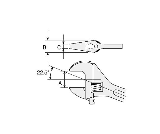 원숭이 렌치 최대 입폭; 20mm 길이; 160mm W-230-150 1개