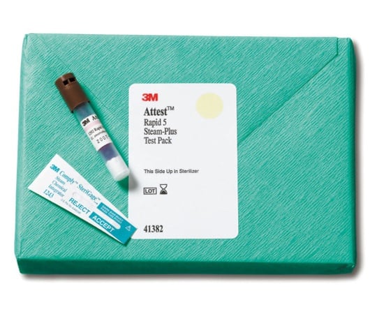 アテスト(TM) 高圧蒸気滅菌用テストパック プロセスチャレンジデバイス(PCD) 1箱(16袋入) 41382 1箱(16袋入)