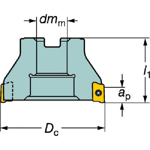 Sandvik CoroMill 390 cutter (450) R390-100Q32-17L 1 piece