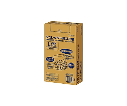 슈레더용 쓰레기봉투(정전기 억제・에어 빼기 가공) L 100장입 KPS-PFS100 1상자(100장입)