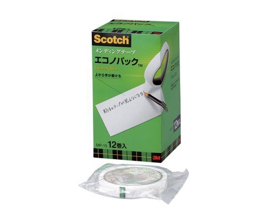 Mending tape economy pack 15mm x 30m core diameter 76mm 12 rolls MP-15 1 box (12 rolls)
