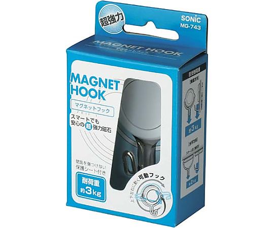 초강력 마그넷 훅 내하중 3kg 화이트 MG-743-W 1개