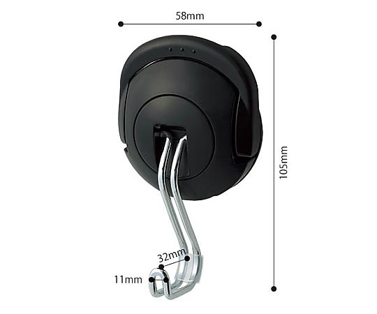 超強力マグネットフック〈タフピタ〉5kg 黒 フク-225D 1個