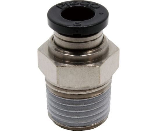 튜브 피팅 스트레이트 적합 외경 6mm 접속 구경 R1/4 PC6-02 1개