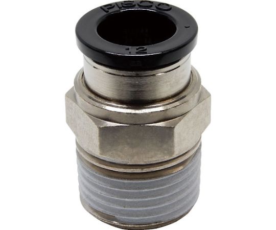 튜브 피팅 스트레이트 적합 외경 12mm 접속 구경 R1/2 PC12-04 1개