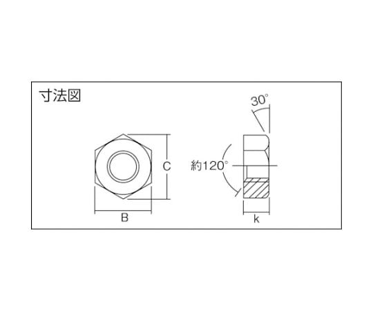 六角ナット1種 ステンレス サイズM5×0.8 100個入 B25-0005 1パック(100個入)