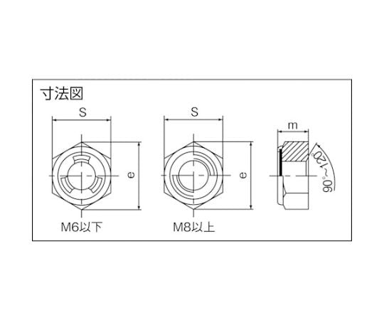 U너트 스테인리스 M6×1.0 5개입 B70-0006 1팩(5개입)
