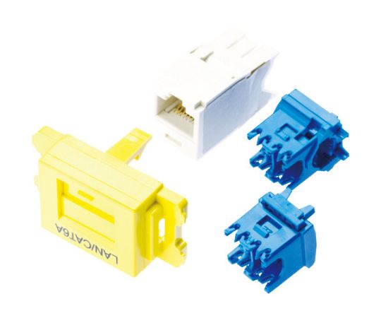 Category 6A JIS Plate Jack Kit Yellow JAOSSP6ATGYL 1pc