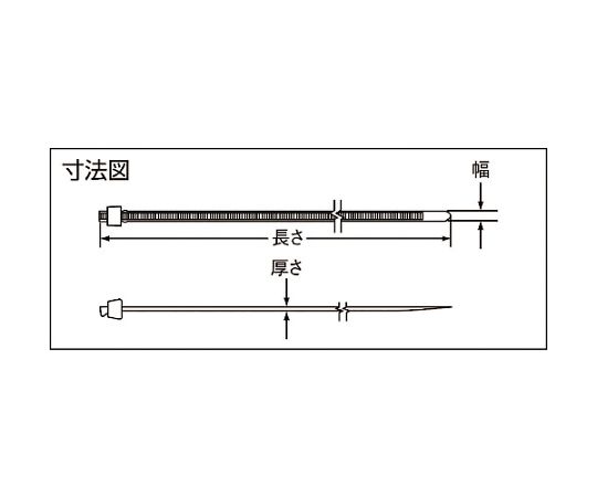 スタストラップ ナイロン結束バンド ナチュラル (100本入) SST1M-C 1袋(100本入)