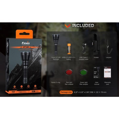 FENIX 충전식 LED 라이트 장거리 타입 HT18R 1개