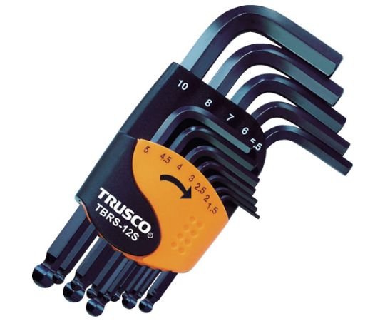 볼 포인트 육각봉 렌치 세트 쇼트 타입 12개 세트 TBRS-12S 1 세트(12개입)