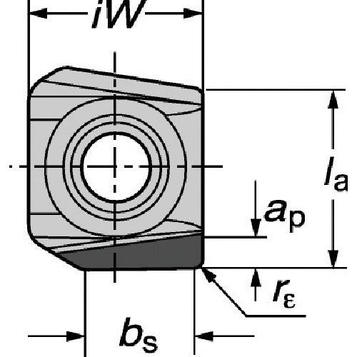 샌드빅 콜로밀 590 밀링 가공용 칩(630) CD10 R590-1105H-RS2-NW 5개