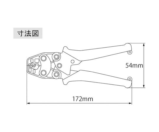 알몸 압착 단자용 미니 압착 사용 범위 0.3・0.5・1.25・2・3.5・5.5 AK2MA 1초