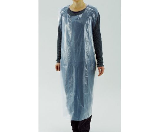 ポリエチレン使い捨てエプロン サイズフリー ホワイト (50枚入) TAPE-W 1箱(50枚入)