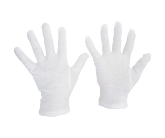 Quality control gloves, smooth cotton (no gusset), 12 pairs, M size, CD4045011320, 1 bag (12 pairs)