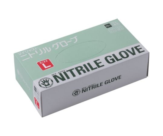 MJニトリルグローブ ブルーPF L (100枚入) MJN-L 1箱(100枚入)