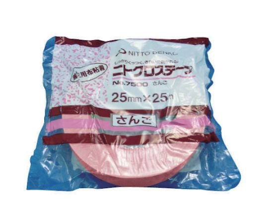 養生用布粘着テープ NO.7500 25mm×25m さんご NO7500X25 1巻