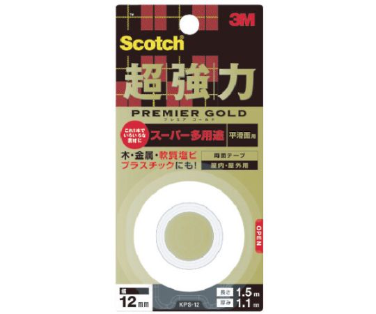 스카치 초강력 양면 테이프 프리미어 골드 슈퍼 다용도 19mm×1.5m KPS-19 1권