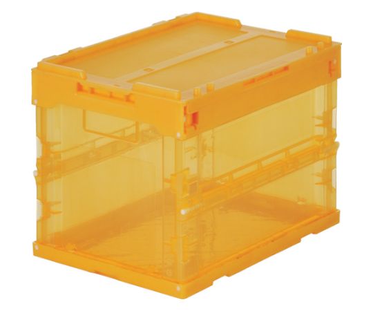 オリコン α折りたたみコンテナ スケルコン 20L(蓋付) 透明オレンジ オレンジ TR-SC20 OR 1個