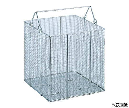 Stainless steel square cleaning basket, medium size, SK-20, 1 piece
