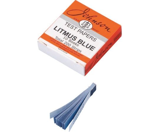 Litmus paper book, blue, 20 sheets per book x 10 books, 3-138-0046, 1 box (200 sheets)