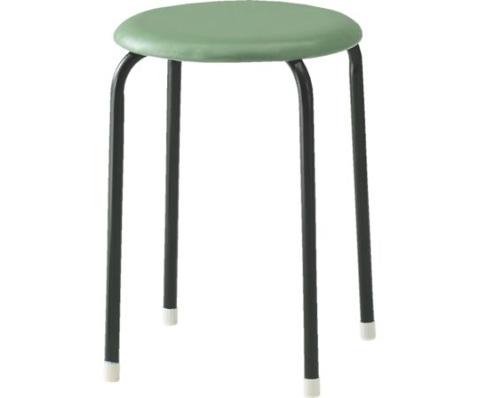 丸イス 塗装脚 Φ320XH445 グリーン TC-19-GN 1脚