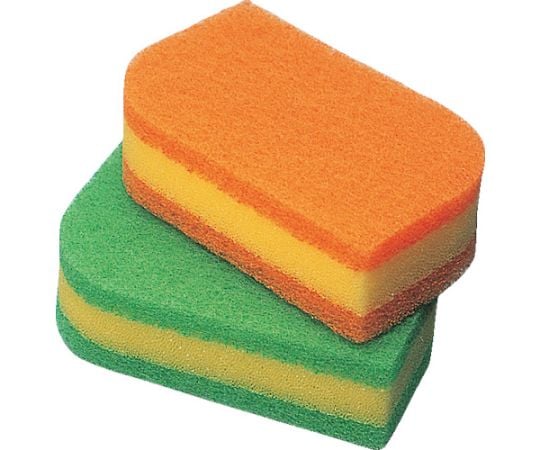スコッチ・ブライト 抗菌ウレタンスポンジたわし(リーフ型) オレンジ SS-72KE 1個/パック