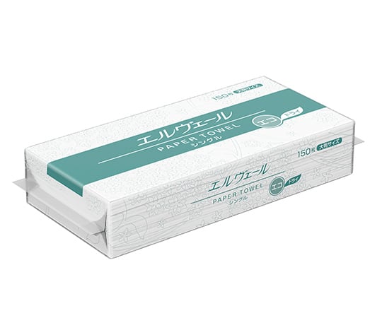 エルヴェール ペーパータオル エコドライシングル150枚大判 20703522 1ケース(150枚×35パック入)