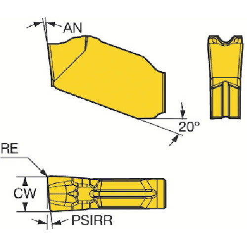 サンドビック コロカットQD突切り加工用チップ(320) 1125 QD-RH-0400-0502-CM 10 個