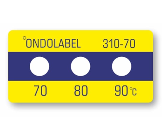 温度ラベル(不可逆性)30mm×15mm 3点表示 1ケース(10枚入) 310-70 1ケース(10枚入)