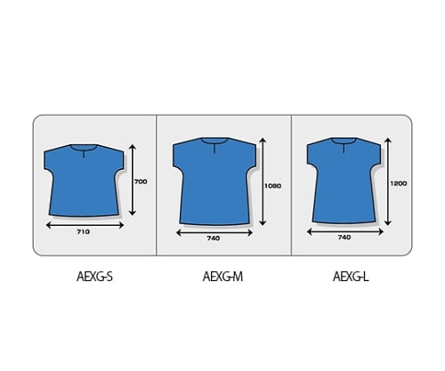 검사용 가운 덮개 농감 M(100장입) AEXG-M 1케이스(50장×2상자입)
