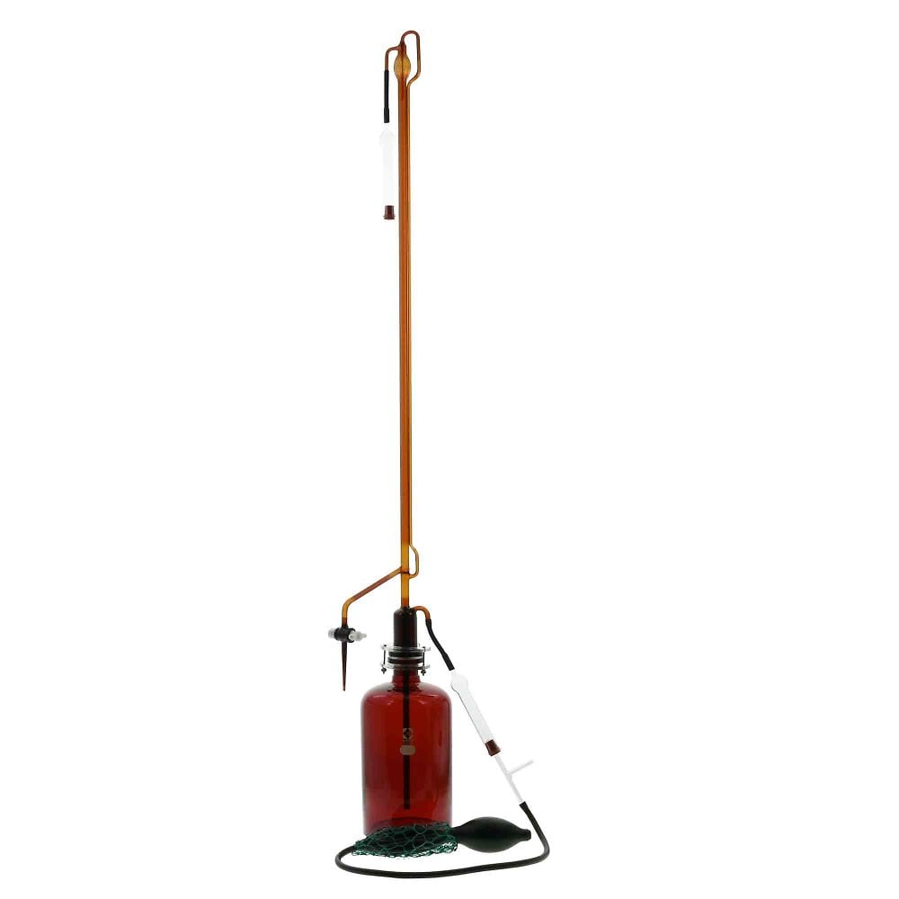 Automatic burette, super grade, brown, with PTFE cock, 50mL, 022530-50, 1 set