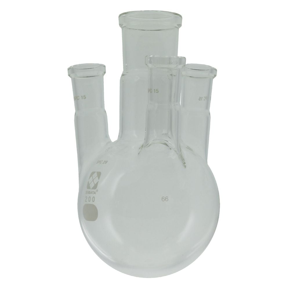 SPC四口丸底フラスコ 200mL 030180-15200 1個